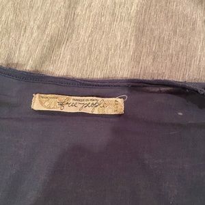 Free People lightweight long sleeved tee with chiffon bottom trim